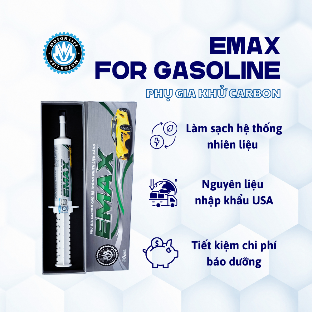 EMAX for Gasoline – Phụ gia khử carbon / Fuel system carbon cleaner